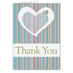 Stripes & Heart Thank You Cards