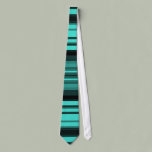 Stripes in Shades From Turquoise To Black Necktie