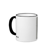 Stripes n Hearts Black Mug mugs