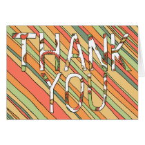 Stripes 'n' Paisley Thank You notecard cards