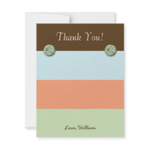 Stripes 'N Plaid Thank You Note invitations