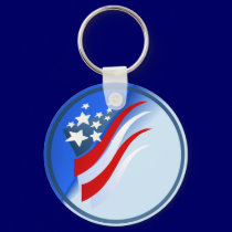 Stripes N Stars Keychain