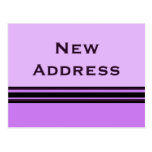 stripes New Address Post Cards