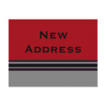 stripes New Address Postcard