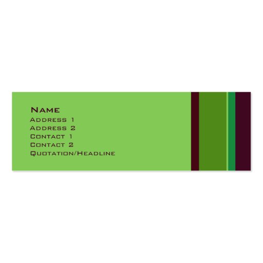 Stripes No. 0013 Business Card Templates (front side)