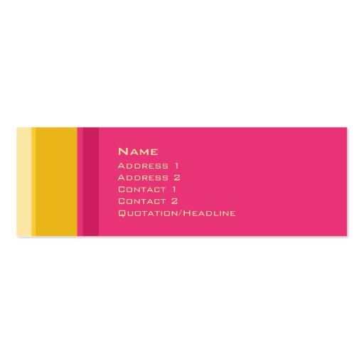 Stripes No. 0044 Business Card Template (front side)