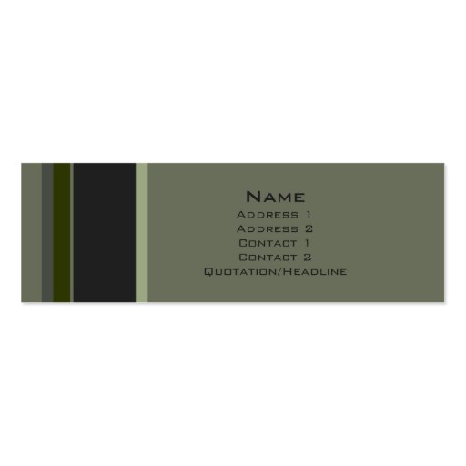 Stripes No. 0072 Business Card Template (front side)
