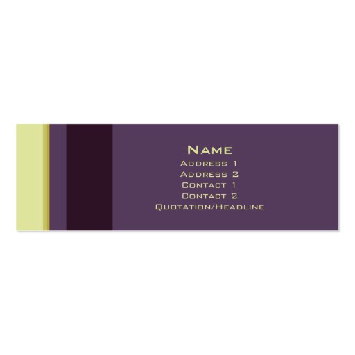 Stripes No. 0106 Business Card Template (front side)