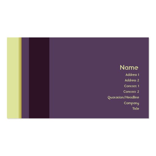 Stripes No. 0106 Business Cards (front side)