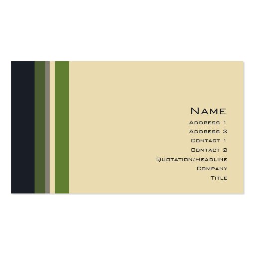 Stripes No. 0164 Business Card Template (front side)