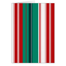 Stripes of Christmas Greeting Card