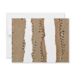 Stripes of corrugated cardboard custom invites