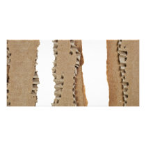 Stripes of corrugated cardboard photo card