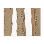 Stripes of corrugated cardboard postcards