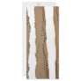 Stripes of corrugated cardboard customized rack card
