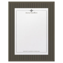 Stripes ~ pin strips + graphite background letterhead by stationery_station Stripes ~ pin strips + graphite background letterhead