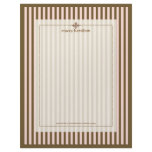 Stripes ~ pink + chocolate background letterhead