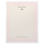 Stripes ~ pink + white background letterhead