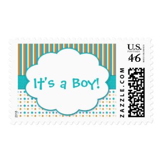 Stripes, polka dots and a cloud = It's a Boy!