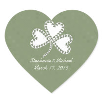 Stripes & Shamrocks Irish Wedding Stickers