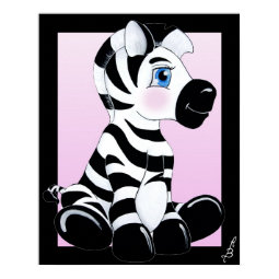Stripes the Baby Zebra print