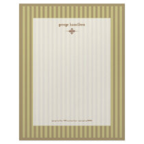 Stripes ~ tone on tone khaki letterhead by stationery_station Stripes ~ tone on tone khaki letterhead
