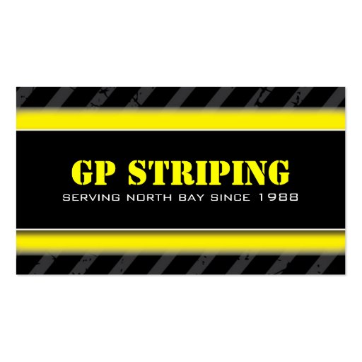 Striping Company Business Cards (front side)