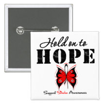 Stroke Awareness Hold On To Hope Pin