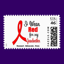 Stroke Awareness - Red Ribbon (Grandmother) postage