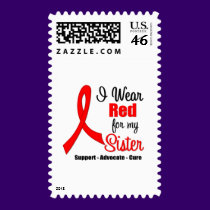 Stroke Awareness - Red Ribbon (Sister) postage