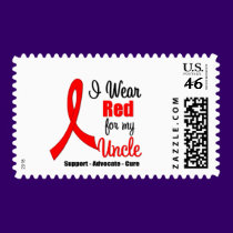 Stroke Awareness - Red Ribbon (Uncle) postage