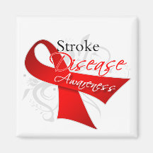 Stroke Disease Awareness Ribbon Refrigerator Magnet
