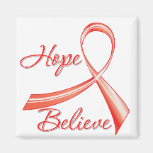 Stroke Disease - Hope Believe Refrigerator Magnet