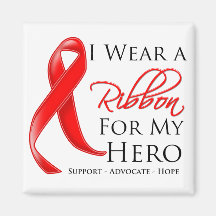 Stroke Disease I Wear a Ribbon For My Hero Magnets