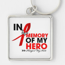 Stroke Disease Tribute In Memory of My Hero Key Chain
