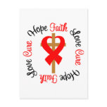 Stroke Faith Hope Love Cross Post Cards