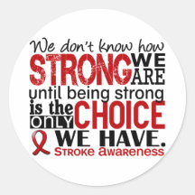 Stroke How Strong We Are Round Stickers