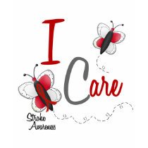 Stroke I Care BUTTERFLY SERIES 2 t-shirts by awarenessgifts Stroke I Care BUTTERFLY SERIES 2 t-shirts