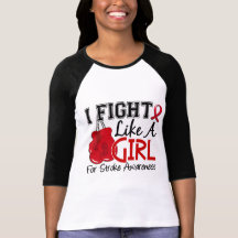 Stroke I Fight Like A Girl 15.5 Shirt