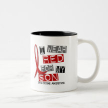 Stroke I WEAR RED FOR MY SON 37 Coffee Mug