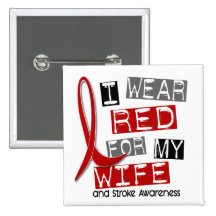 Stroke I WEAR RED FOR MY WIFE 37 Pins