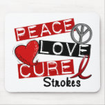 Stroke PEACE LOVE CURE 1 Mouse Pad