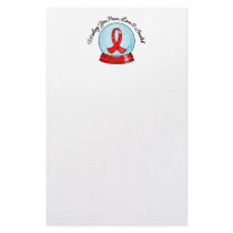 Stroke Ribbon Merry Christmas Snowglobe stationery