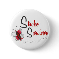 Stroke Survivor BUTTERFLY SERIES 2 Pinback Button