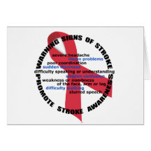 Stroke Warning Signs Greeting Card