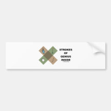 Strokes Of Genius Inside (Golf Cross Pattern) Bumper Sticker