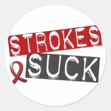 Strokes Suck Round Stickers