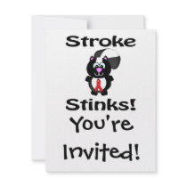 StrokeStinks Skunk Awareness Design Personalized Invitation