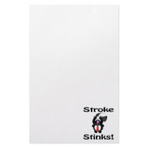 StrokeStinks Skunk Awareness Design Stationery Design