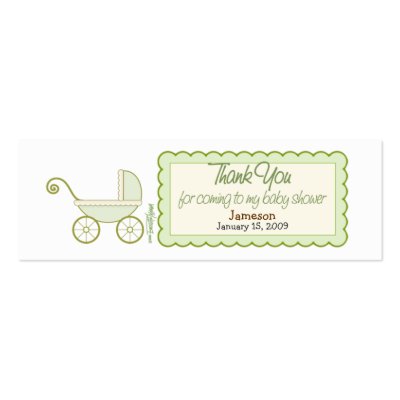 Baby Shower Tags  Favors on Stroller Baby Shower Favor Tag Business Card From Zazzle Com